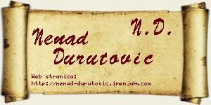 Nenad Durutović vizit kartica